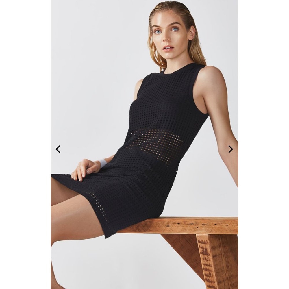 Fabletics Bryce breathable cotton knit black dress